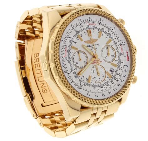 mens gold breitling watches